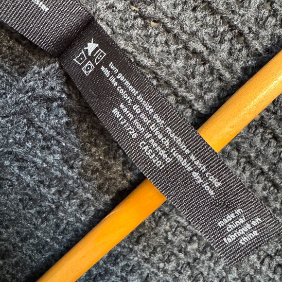 Aeropostale Long Sleeve Chunky Knit Open Front‎ Draped Cardigan Charcoal Medium - Picture 5 of 12